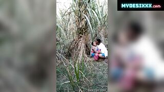 Village bhabhi fuck with her lover in sugar can field