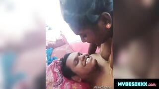 Mallu big boobs bhabhi ridding her young lover dick