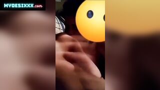 Husband sucks her wife big boobs