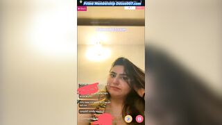 Shweta pandita teasing massive cleavage on live