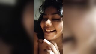 Sexy girl giving blowjob to her lover