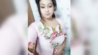 Horny chubby girl masturbating