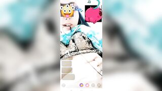 Pressing boob and showing chut and gaand on tango live