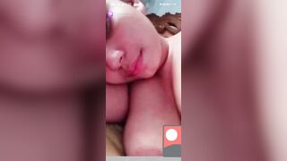 Desi girl self suck her tight boobs and fingering pussy 1