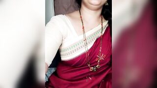 Curvy hot telugu queen showing her big boobs on live show