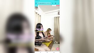 3 desi moti ladkiyaa live show mai lesbian act kar rahi hai