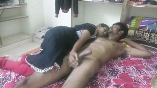 Bhabhi sucking hubby dick then ride big dick