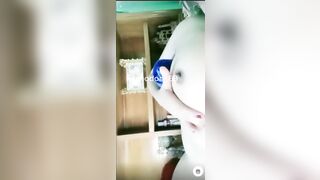 Sexy girl showing her boobs and pussy on videocall