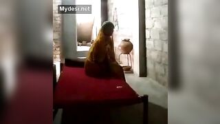 Desi village wife fucking with old father in law