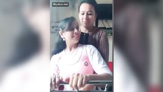 Desi tiktok star fun and pressing big boobs