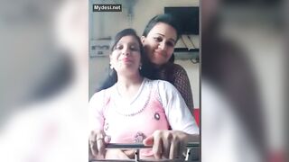 Desi tiktok star fun and pressing big boobs