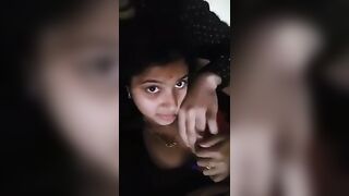 Cute young girl romance with her bf