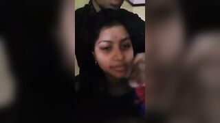 Cute young girl romance with her bf