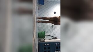 Brother capture video secretly her sister in bathroom