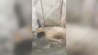 Brother secretly record her sister bathing video