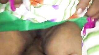 Devar lift bhabhi saree and started fingering his pussy