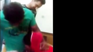 Punjabi bhabhi is sucking the cocks of her two dever in low together