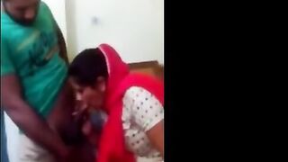 Punjabi bhabhi is sucking the cocks of her two dever in low together