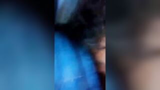 Naught boy licked her young gf pussy inside car