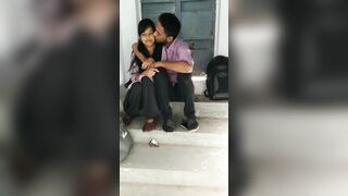 Young college lover kissing video