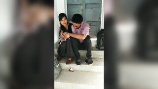 Young college lover kissing video