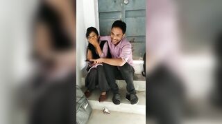 Young college lover kissing video