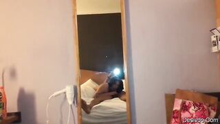 Sexy girl sucking boyfriend dick in hotel room