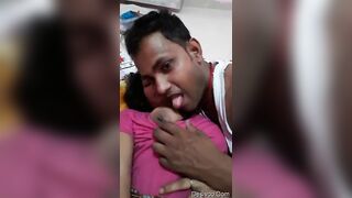 Naughty devar sucking his bhabhi big boobs