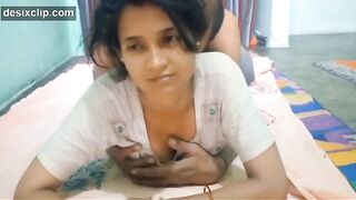 Beautiful bhabhi hard banged from behind and getting creampie