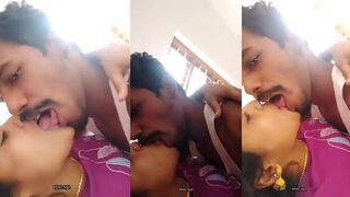 Lip lock kissing horny dehati lover