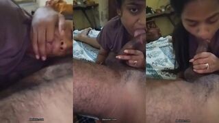 Horny desi beautiful bhabhi giving blowjob