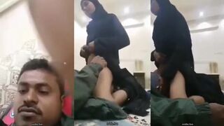 Muslim hijabi girl riding sex