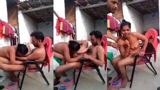 Village indian wife get fucked hard in open courtyard