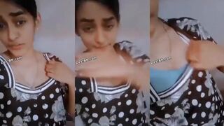 Desi young girl showing on video call