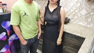 Indian desi bhabhi fucked hard by her devar in kitchen